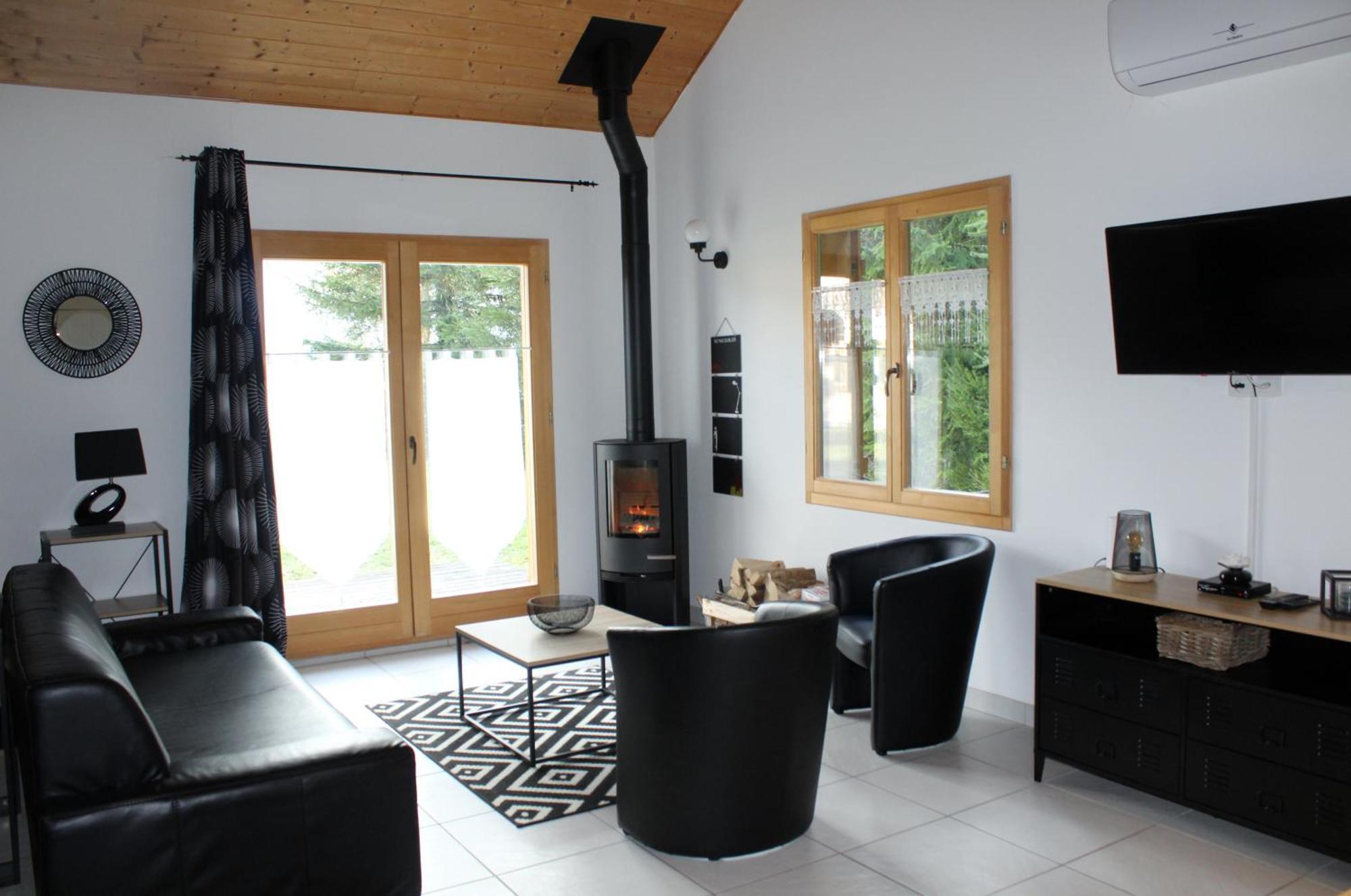 Chalet De Charme Le Contemporain Ney Exterior foto
